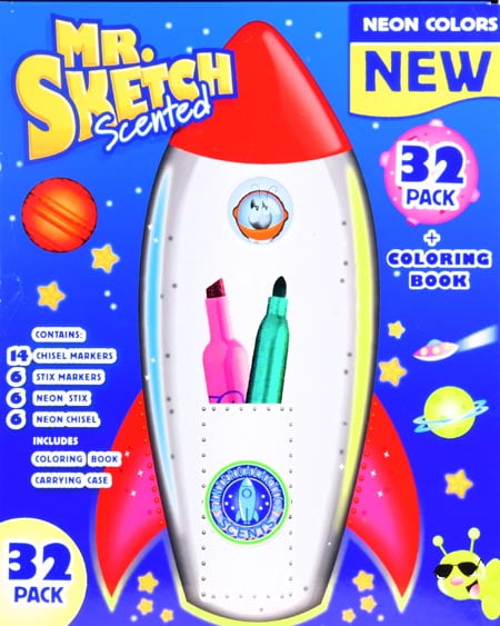 Sketch Scented Stix Markers-6 Neon Colors-Intergalactic Scents-Save on two Mr 
