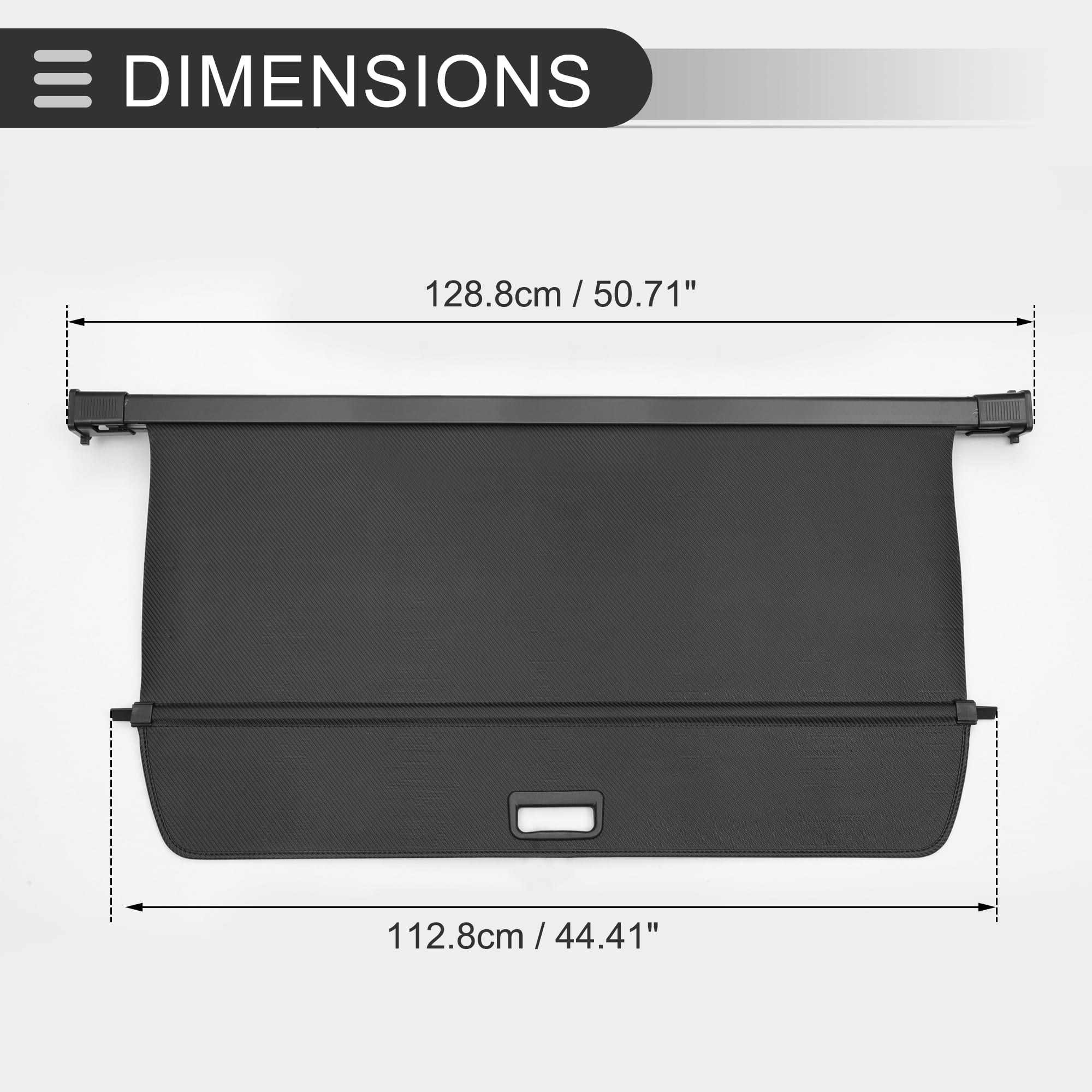 Unique Bargains Retractable Cargo Cover Black Carbon Fiber for Volvo XC90 2016-2024