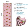 thumbnail image 2 of Strawberry Plants Fruit Polka Dot Pink Pattern Hot Yoga Mat Towel Non Slip for Hot Yoga - Quick-Drying Yoga Mat Cover with 4 Corner Pockets with Travel Bag - Hot Yoga Towel Non Slip 74"x26", 2 of 6