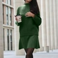 thumbnail image 6 of Roncen Women's Autumn Winter Knit Sweater Set - High Neck Loose Fit Knit Top with A-Line Skirt, Soft Wool Blend Fabric Casual Comfortable Outfit Cozy Warm Two-Piece Set for Office Daily Wear, 6 of 8