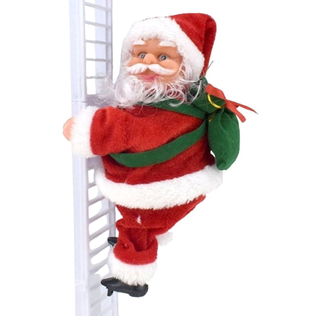 Escalera Eléctrica de Papá Noel Macarena con música para vacaciones de regalo para niños