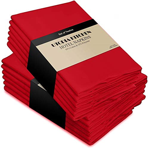 Utopia Kitchen Cloth Napkins (18 inches x 18 inches) 12 Pack Soft and