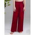 thumbnail image 5 of Sholeno Boys Girls Praise Dance Palazzo Pants Church Worship Satin Wide Leg Trousers Liturgical Bottoms Burgundy 14, 5 of 6