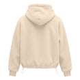 thumbnail image 4 of Women Sherpa Pet Carrier Hoodie, Plush Kangaroo Pocket Pullover for Small Dog Cat, 4 of 4