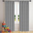 thumbnail image 5 of Blackout Kids Curtains,Black White Small Checkered Pattern Childrens Insulated Curtains Set Of 2,Bedroom Essentials,Toddler Room Decor 42"x84", 5 of 5