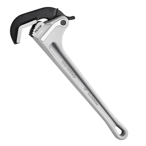 Llave de tubo VEVOR 18 de aluminio recta con ajuste automático de mordaza