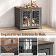thumbnail image 4 of TIME RAY 26" Dog Crate Furniture, Heavy-Duty Metal Dog House, Decorative Pet House that Doubles as an Indoor Side Table, Antique Black, 4 of 7