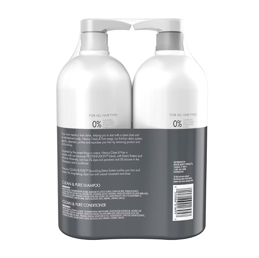 Nexxus Clean and Pure Shampoo and Conditioner, Clarifying and