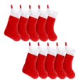 thumbnail image 1 of 10PCS Red Felt Christmas Stockings Christmas Stockings Holder Socks Home Fireplace Gift Storage Bag, 1 of 5