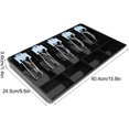 thumbnail image 2 of Bandeja para Efectivo con 5 Coartimentos para Billet y 4 para Monedas, Caja Organizadora de Dinero con Clip Metálico, Ideal para Cajón de Tienda - Negro, 2 of 5
