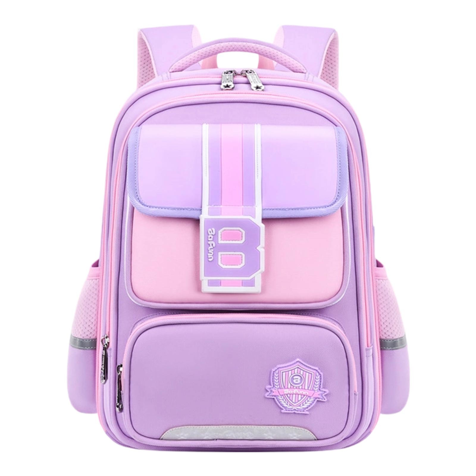 Mochila para niños para regreso a clases, para primaria, gran capacidad, con cierre, moderna y versátil, casual para exteriores 4