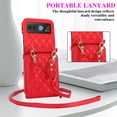 thumbnail image 5 of Allytechgroup Moto Razr 40 Wallet Case with Hand Wrist Shoulder Strap, Premium PU Leather Cards Slots Zipper Pocket Shockproof Protective Phone Case Cover for Motorola Moto Razr 40, Red, 5 of 7