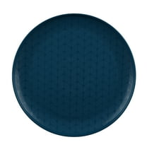 Mainstays - Navy Round Plastic Plate, Interwoven Braided Etched, 10.5 Inch