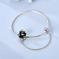 thumbnail image 4 of MULA European 925 Sterling Silver CZ Heart Clasp Snake Bracelet for Charms Women Jewelry, 4 of 6