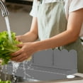 thumbnail image 2 of Customizable Sink Edges Splashes Silicone Water Barrier With Suction Base Flexible Drainages Protector For Home, 2 of 8