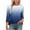 Blue, variant on Longsleeve Tops Women Fashion Tees Casual Crewneck 3 4 Sleeve Loose T Shirt Ladies Tops Blouses Shirts