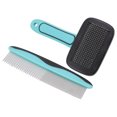thumbnail image 1 of Dog Slicker Brush, One Button Hair Removal Stainless Steel Needle Pet Brush Kit  for Home for Dogs, 1 of 8