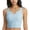 Blue, variant on Lopecy-Sta Women's Ribbed Notch Neck Sports Bra Top U-Neck Padded Workout Tank,Slim Fit Seamless Yoga Bra,Soft Stretchy Activewear for Gym