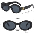 thumbnail image 2 of Gafas de sol retro con montura ovalada, gafas de sol de moda que combinan con todo, hechas de PC, 2 of 5