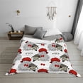 thumbnail image 6 of KLL Rabbit And Hedgehog Print Fleece Throw Blanket, Horizontal Fleece Bedding Cute Soft Blankets Comfy Fleece Flannel Plush Home Decor for Couch & Bed -50"x40", 6 of 9