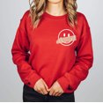thumbnail image 6 of HAPPY SMILEY FACE TAPE Graphic Unisex Fleece Pullover, 6 of 7