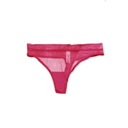 Dkny Pink Signature Mesh Thong S