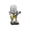 Silver#0, variant on Resin Guitar Figurine Solar Night Light Glowing Rock Music Microphone Robot Statue Desk Decor Steampunk Ornament for Home Office Bookshelf Studio Shelf Hand Painted Collectible Gift Silver