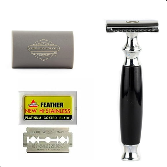 Pack Afeitado The Shaving Co Rastrillo + Navajas + Protector amarillo 1