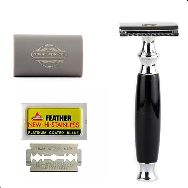 Pack Afeitado The Shaving Co Rastrillo + Navajas + Protector amarillo 1