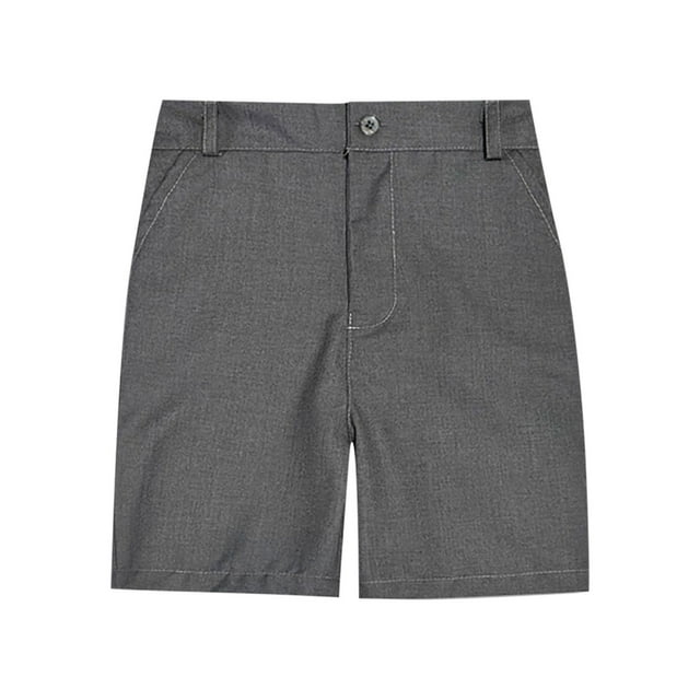 Odeerbi 3-16 Años Niños Niñas Traje Formal Pantalones Cortos Uniformes Verano Color Sólido Sin Arrugas Pantalones Cortos Escolares