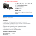 thumbnail image 2 of Rear Brake Shoe Set - Compatible with 1977 Pontiac Grand LeMans, 2 of 2