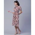 thumbnail image 2 of Moomaya Printed Button Down Shirt Dress For Women, Short Sleeve Midi Shirt Dress, 2 of 9