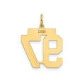 thumbnail image 3 of 14k Yellow Gold Number 97 Pendant Charm for Men and Women, Bold Block Style Numeric Jewelry for Milestone, Jersey, Sports Pride or Birth Year Commemoration, 3 of 6