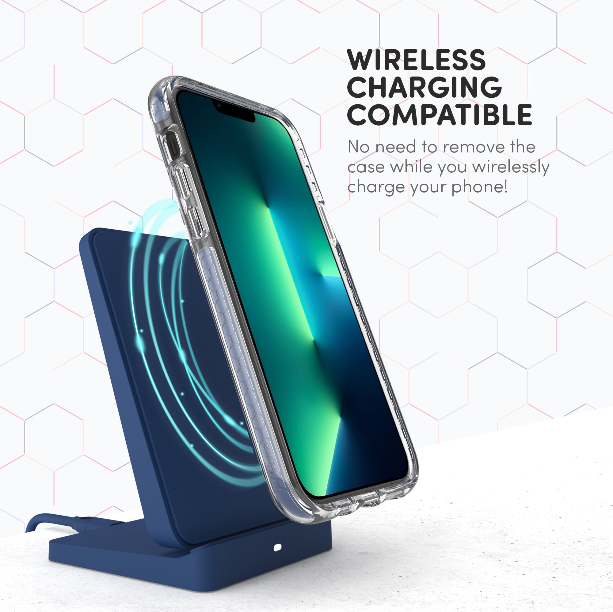 iHome Velo Silicone Impact Case for iPhone 12/12 Pro, Navy
