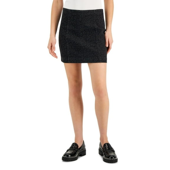 Tinseltown Juniors' Seamed Mini Skirt XS B4HP (Black)