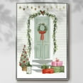 thumbnail image 2 of Festive Front Door I - Framed Gallery Wrapped Holiday Canvas - 17 x 25 - Silver Frame, 2 of 8