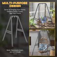 thumbnail image 5 of Garden Accessories Outsunny A-Shaped Hammock Chair Stand, Heavy Duty Swing Stand for Indoor & Outdoor Use, Max 330 lbs., Black,Garden Decorative Accessories, 5 of 8