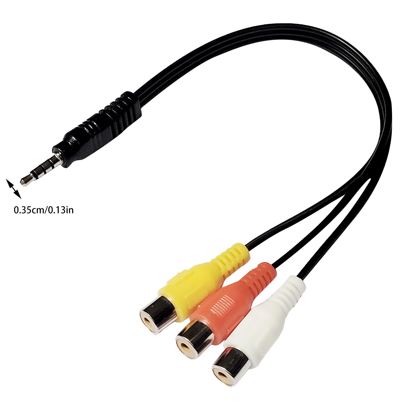 Câble Adaptateur Jack 3.5mm Mâle Vers 3 RCA (Composite) - Longueur 1 Mètre, Nédis