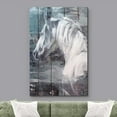 thumbnail image 2 of wall26 Canvas Print Wall Art Vintage Wood Panel Pastel White Horse Nature Animals Digital Art Realism Decorative Farmhouse Zen Rustic Multicolor Wildlife for Living Room, Bedroom, Office - 24"x3, 2 of 5