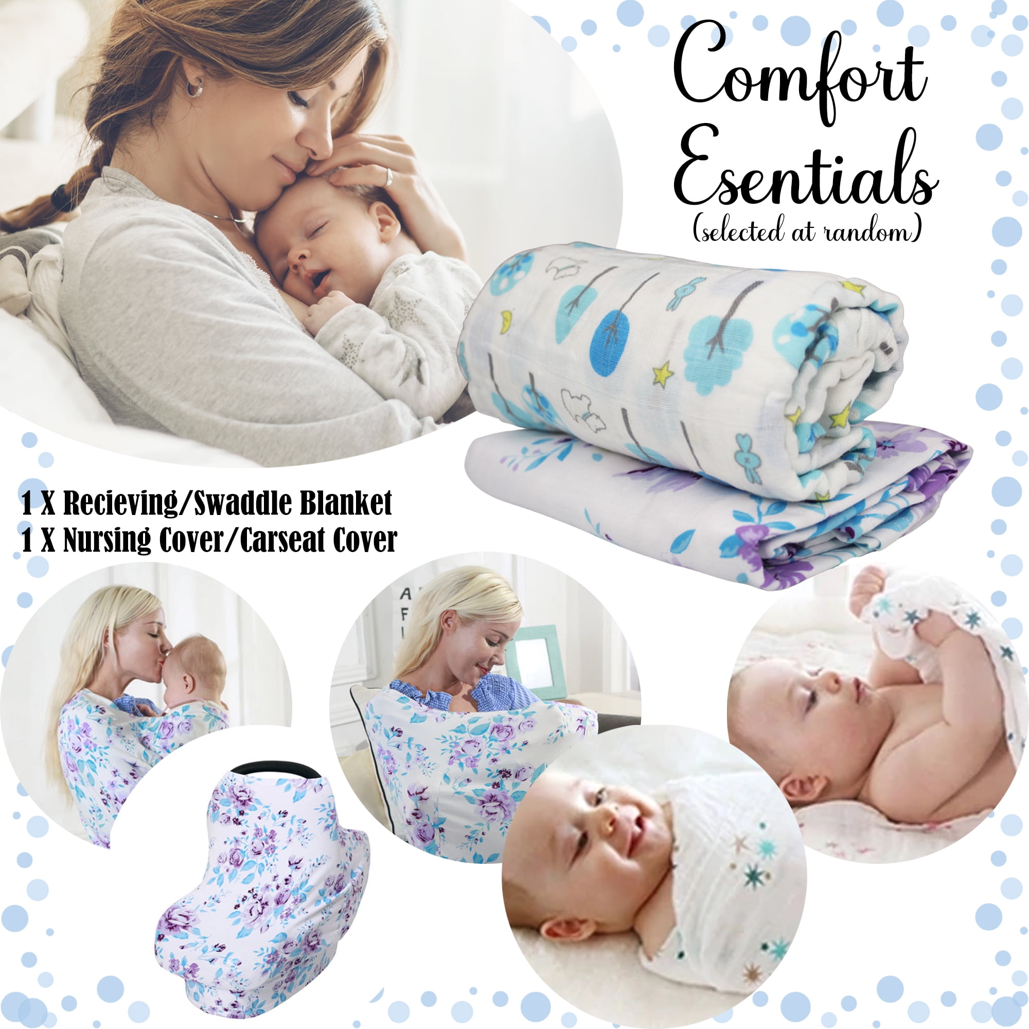 Gifts Are Blue Baby Boy Bundle Gift Set with Essentials, Toys & Accessories for 1st Year, 12 Items