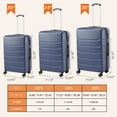 thumbnail image 3 of JOINSUN 24 Inch Carry On Luggage Expandable Hardside Suitcases with Rolling Spinner Wheels & TSA Lock, Blue, 3 of 8
