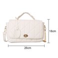 thumbnail image 2 of Small Purses and Handbags for Women, Shoulder Bags Crossbody Bags for Women with Metal Strap-White, 2 of 5