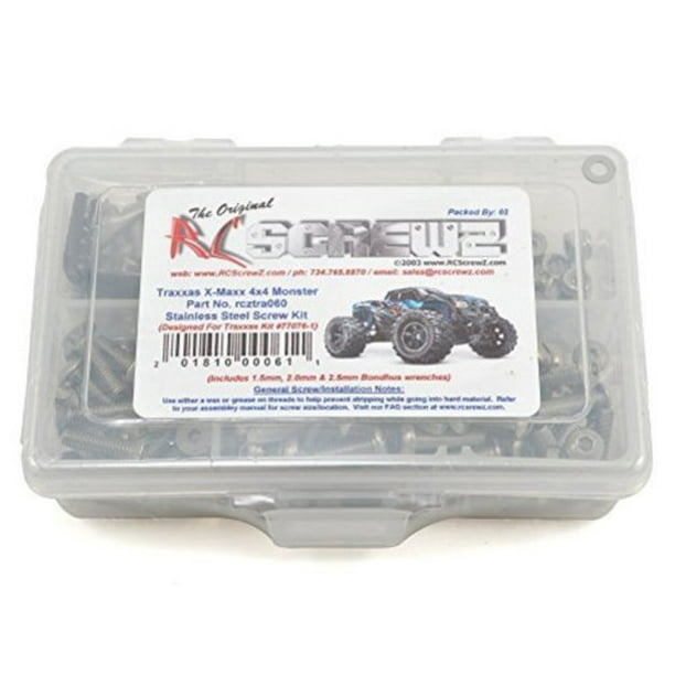 traxxas slash screw sizes