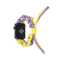 thumbnail image 3 of Compatible with Apple Watch Band 49mm 45mm 44mm 42mm, Rugged Survival Paracord Nylon Strap Braided Sport Loop for iWatch Bands Ultra 2 Series 9 8 7 6 5 4 3 2 1 SE Women Men, Purple+Yellow, 3 of 6