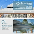 thumbnail image 5 of Modern Shade Hardtop Gazebo 12' x 14' with 4 LED Lights, Permanent Gazebo with Double Galvanized Steel Roof for Outdoor Backyard, Brown, 5 of 8