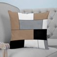thumbnail image 4 of Brown Grey Geometric 20x20 Pillow Covers Set of 2, Modern Black White Abstract Art Throw Pillow Covers Decorative Couch Cushion Case, Microfiber Square Pillowcases for Bedroom Car Living Room, 4 of 7