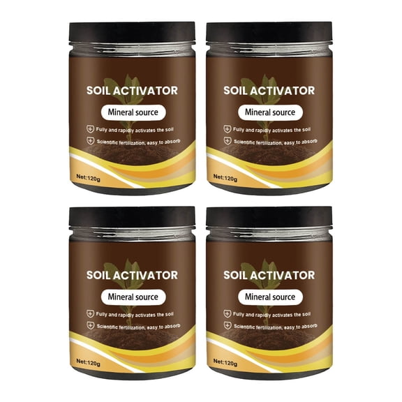 Plus Soil Activator - 4Pcs Growth Control Activator For Strong Rooting, Improved Fertilizer Efficiency & Soil Remediation