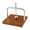 Silver, variant on Gold Wooden Paper Towel Holder For Table And Kitchen Use 14X14X8.5 Cm Size With Sturdy Construction