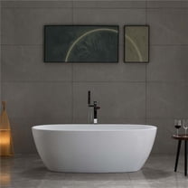 Bellaterra Home BA6833 67 in. Pavia Freestanding Bathtub, Glossy White