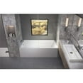 thumbnail image 3 of Malibu Home Driftwood LH Rectangle Soaking Bathtub 72"x 32"x 22" in Biscuit, 3 of 6
